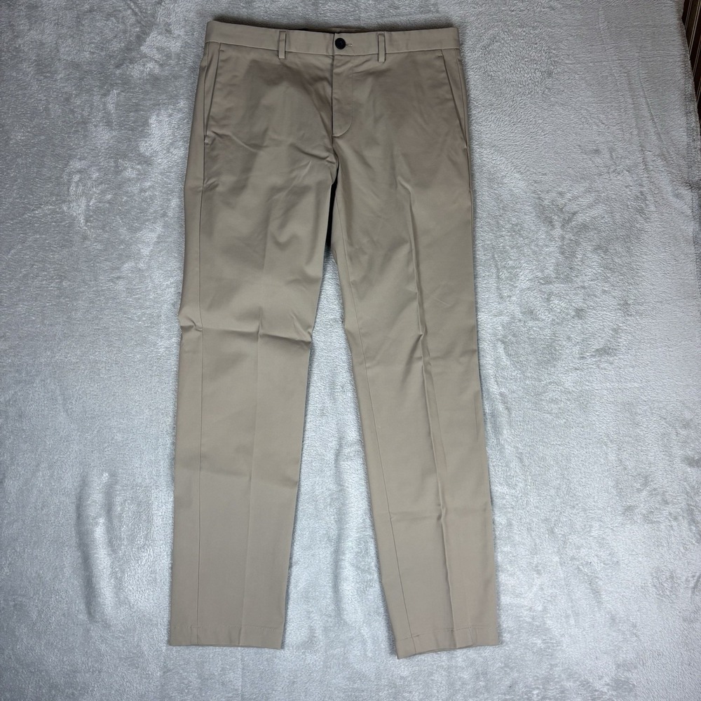 Theory Pants Mens 32 Beige Slim Fit 5-Pocket Straight Career Casual USA